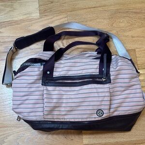 Lululemon Pink and Brown Duffel Bag